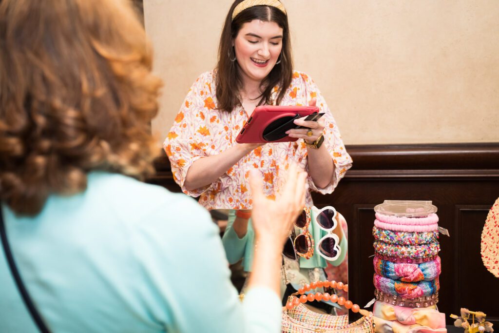 Women opening a card