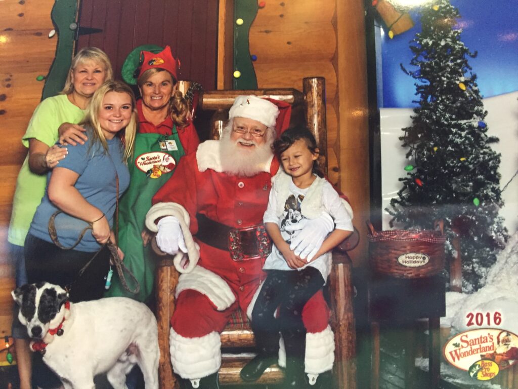 family with Santa