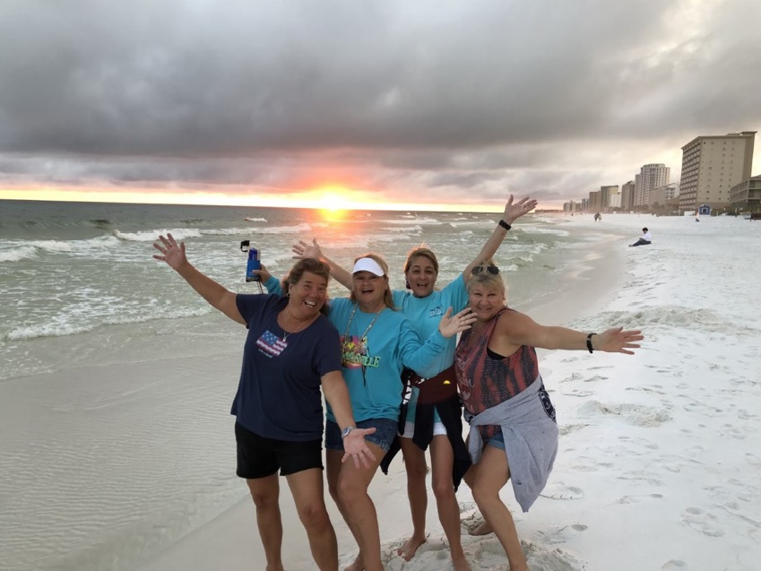 friends on beach