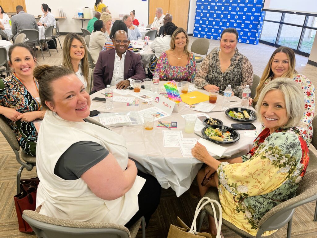 Pathways guests seated at table