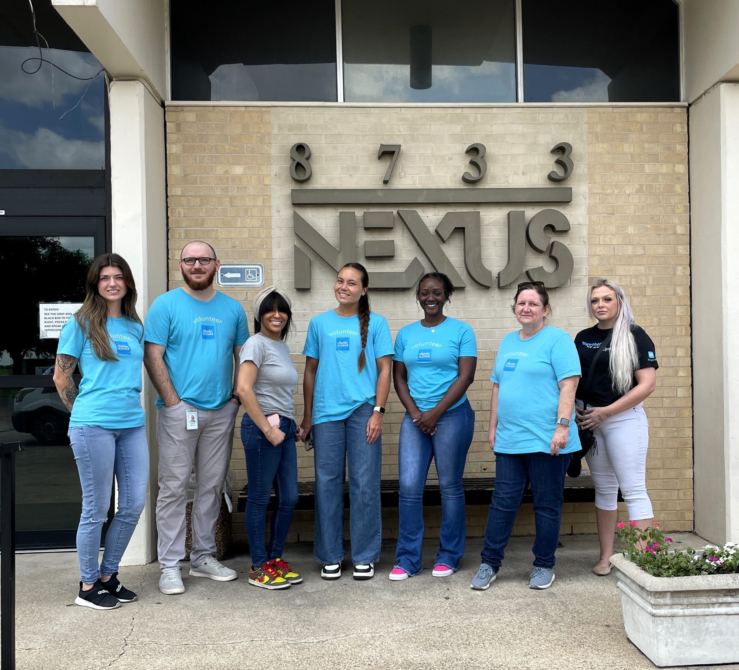 group of corporate volunteers