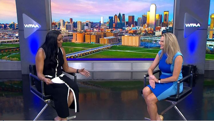 screenshot of news interview