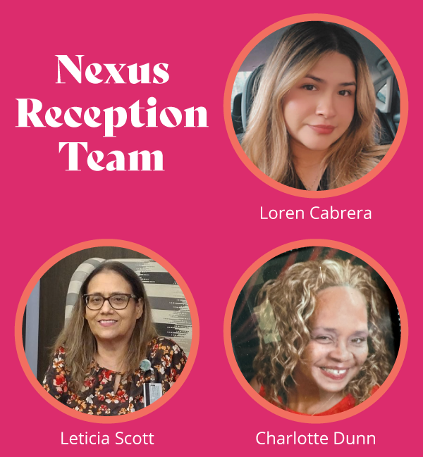 headshots of three receptionists