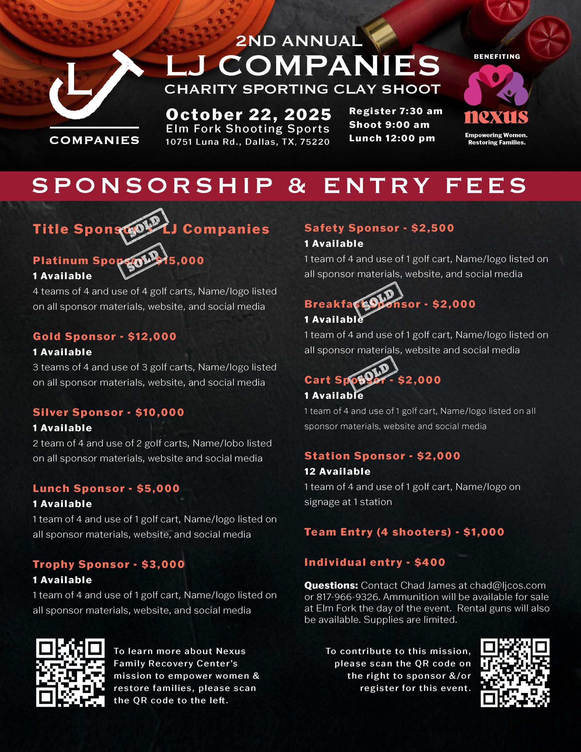 clay shoot sponsorship form image