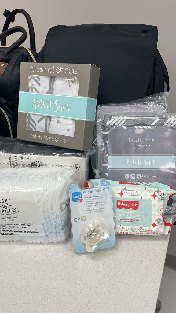 Diaper bag for a new or expecting mom at Nexus, sponsored by Wellpoint
